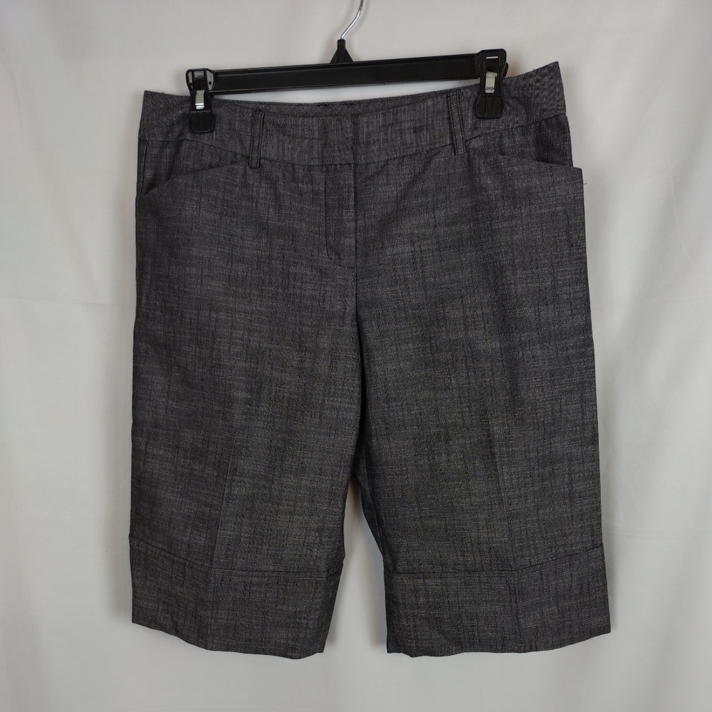 B-WEAR SIZE 11 DRESS SHORTS charcoal gray textured byer California